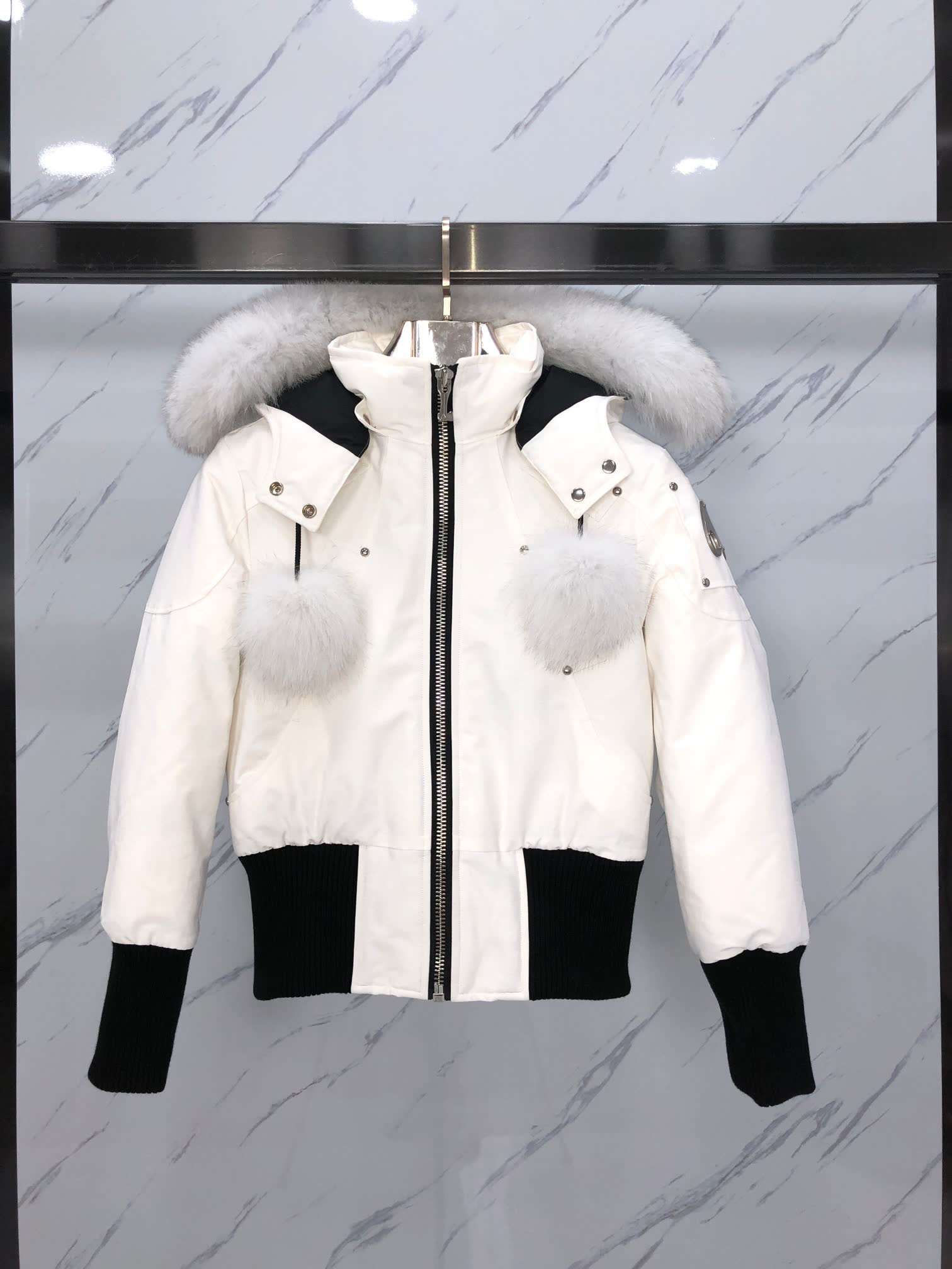 Moose Knuckles Fur Trim Bomber Jacket Moose Knuckles Fur Trim Bomber Jacket